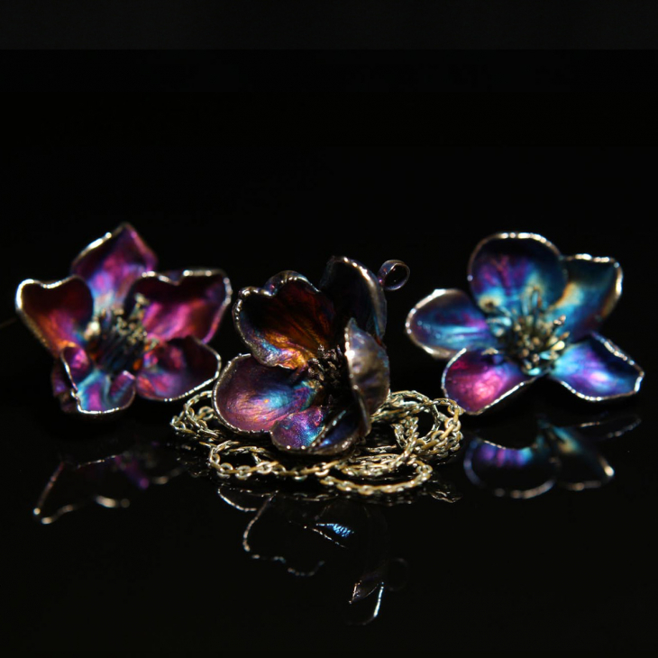 Серьги в серебре Fleur de Magique, Айва, фото 3