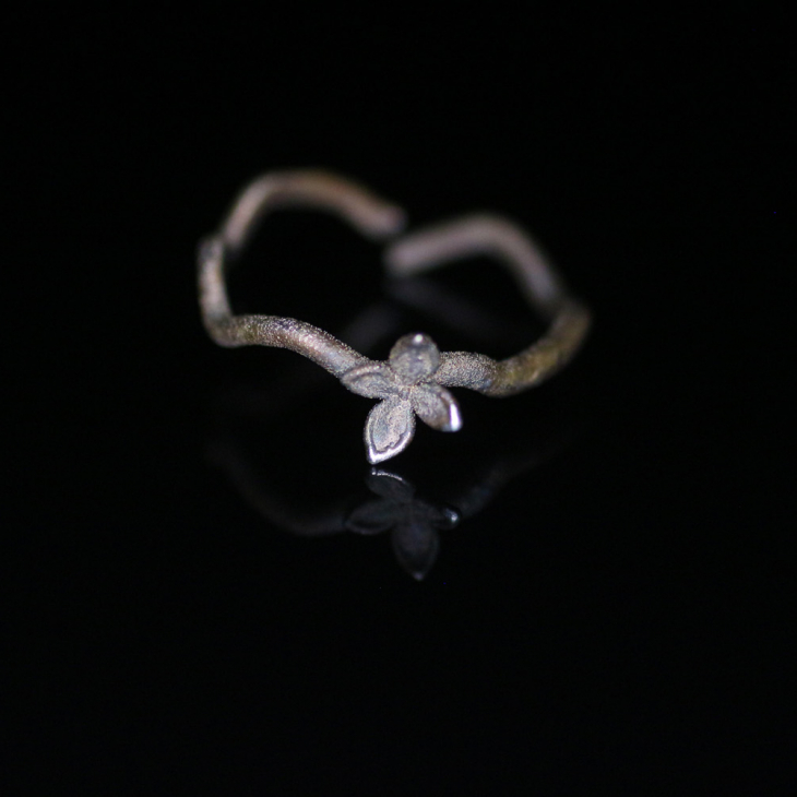 Ring in silver, Hydrangea , фото 3