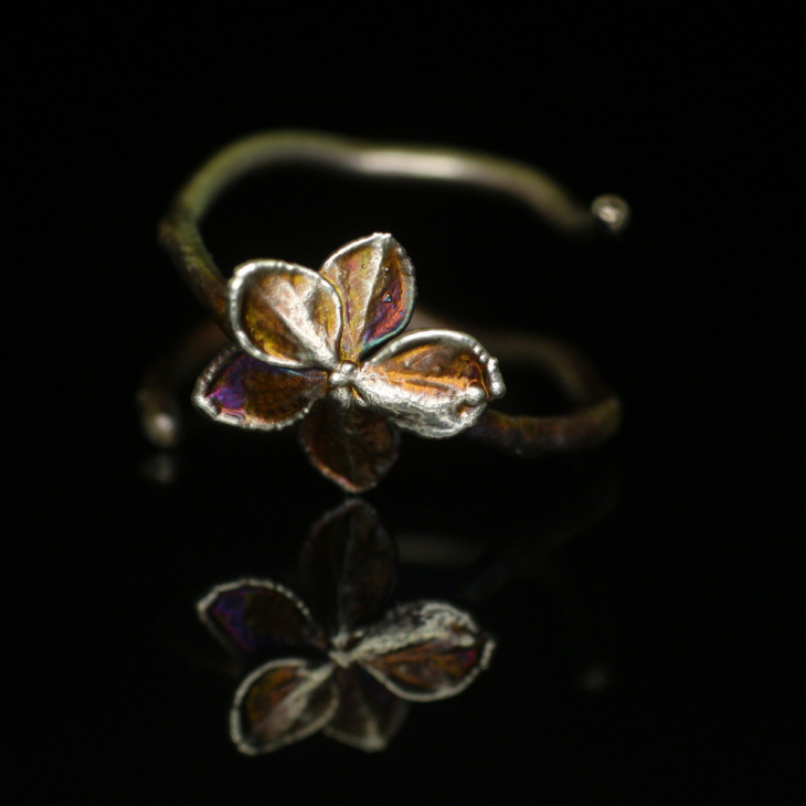 Rings in silver, Hydrangea , фото 1