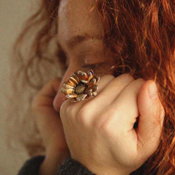 Кольцо в серебре Fleur de Magique, Хризантема, фото 3