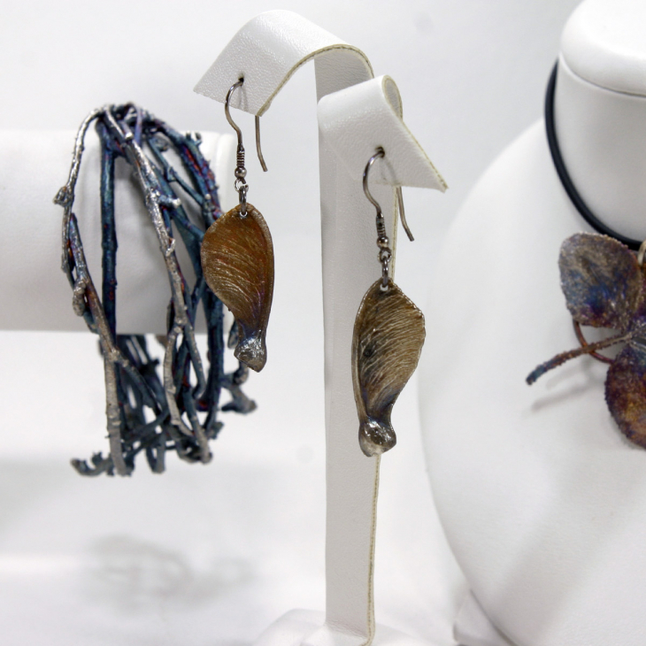 Серьги в серебре Wings of Desire, Клен, фото 2