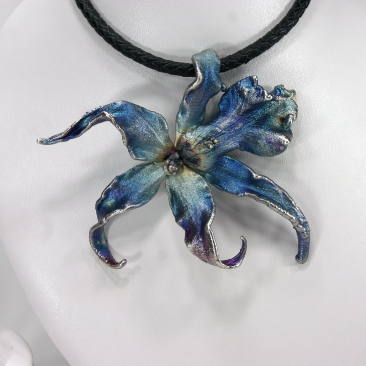 Кулон в серебре Fleur de Magique, Орхидея, фото 2