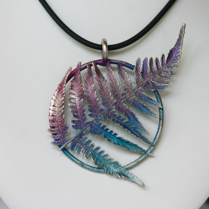 Кулон в серебре Fern Flower, Папоротник, фото 2