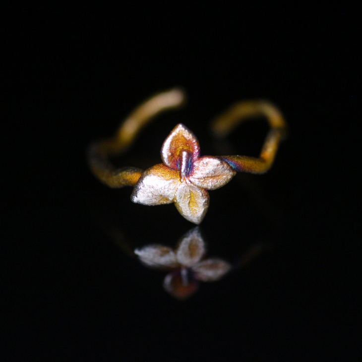 Ring in silver, Hydrangea , фото 4