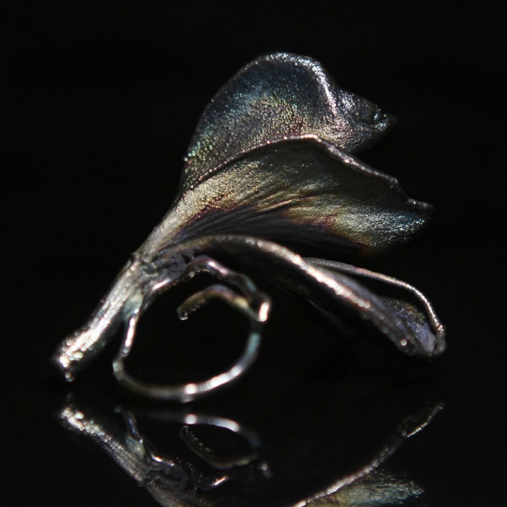 Кольцо в серебре Fleur de Magique, Плюмерия, фото 1