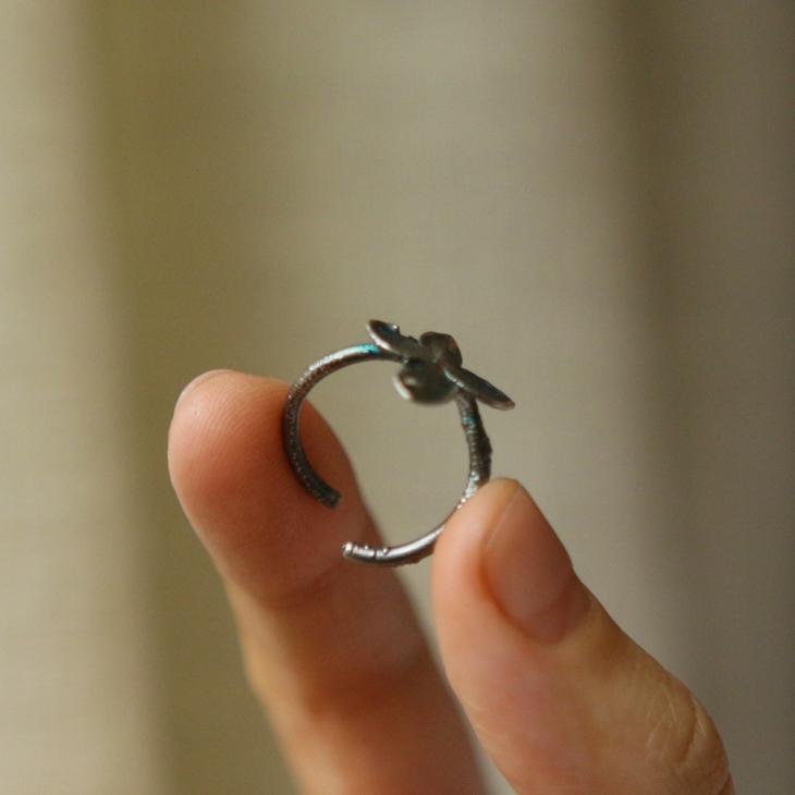 Ring in silver, Hydrangea , фото 2