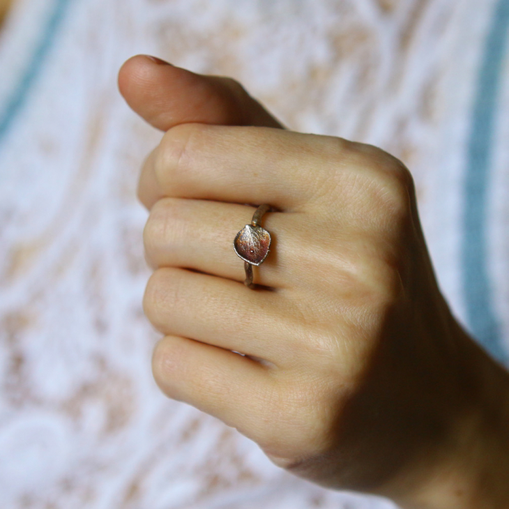 Ring in silver, Hydrangea , фото 1