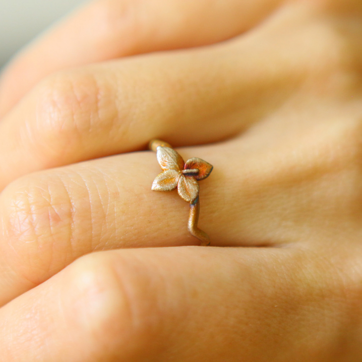 Ring in silver, Hydrangea , фото 2