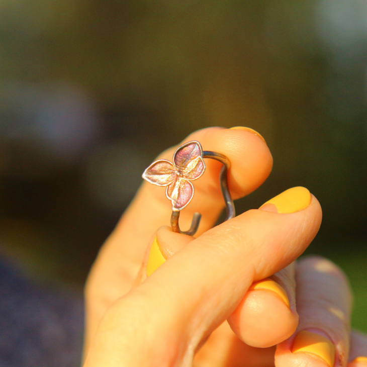 Rings in silver, Hydrangea , фото 3
