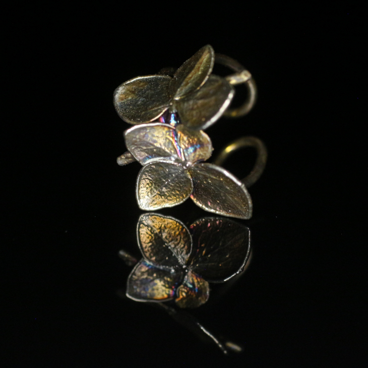 Cuff in silver, Hydrangea, фото 4