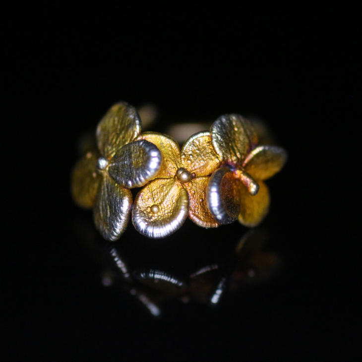 Ring in silver, Hydrangea , фото 4