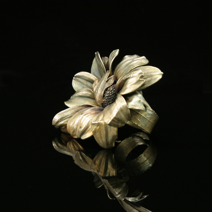 Кольцо в серебре Fleur de Magique, Хризантема, фото 3