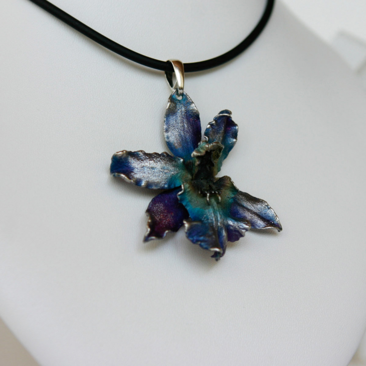 Кулон в серебре Fleur de Magique, Орхидея, фото 2