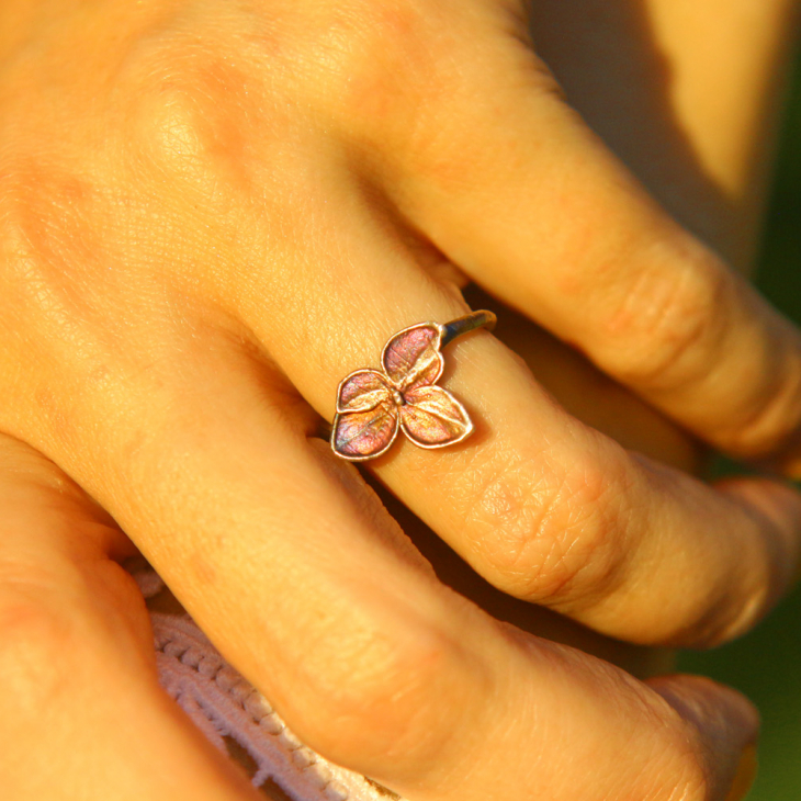 Rings in silver, Hydrangea , фото 2