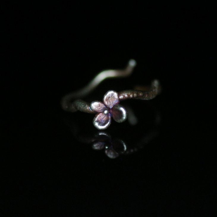 Ring in silver, Hydrangea , фото 4