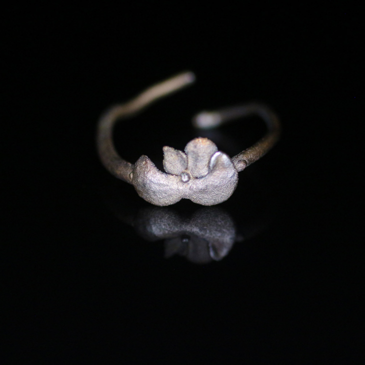 Ring in silver, Hydrangea , фото 4