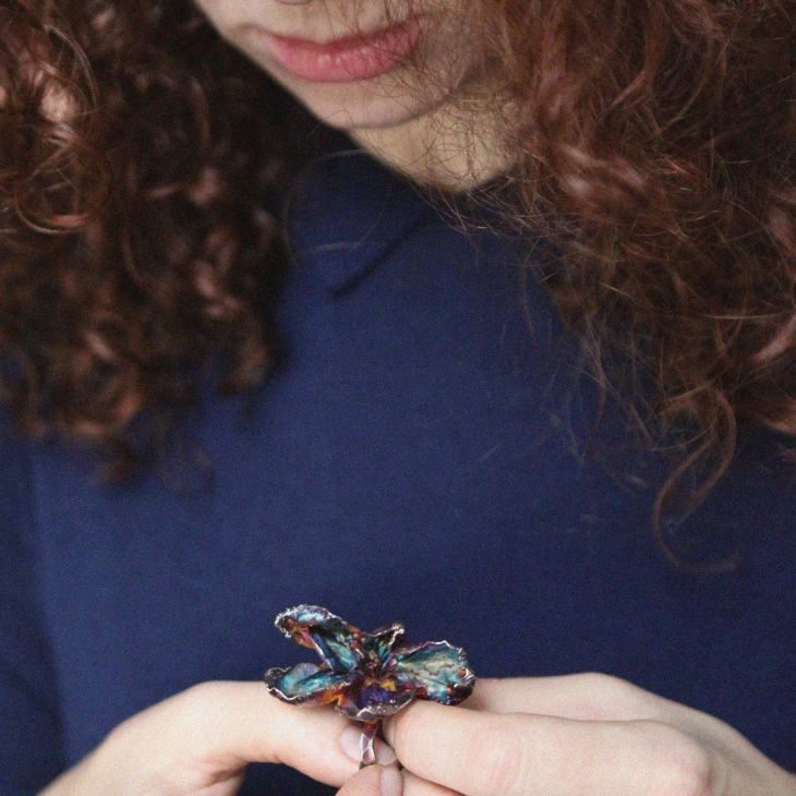 Кольцо в серебре Fleur de Magique, Яблоня, фото 4