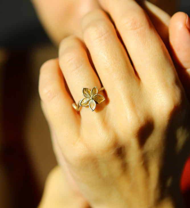 Ring in silver, Hydrangea , фото 2