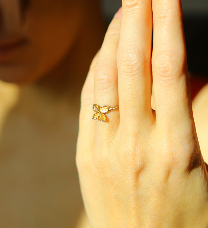 Ring in silver, Hydrangea , фото 2