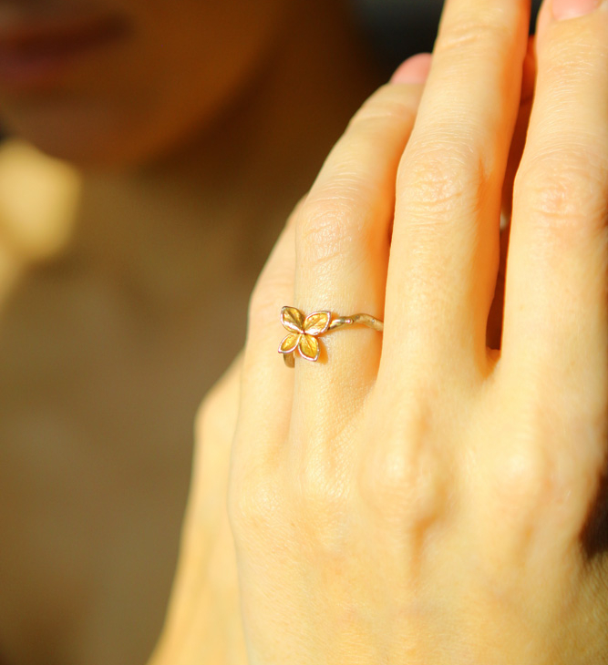 Ring in silver, Hydrangea , фото 3