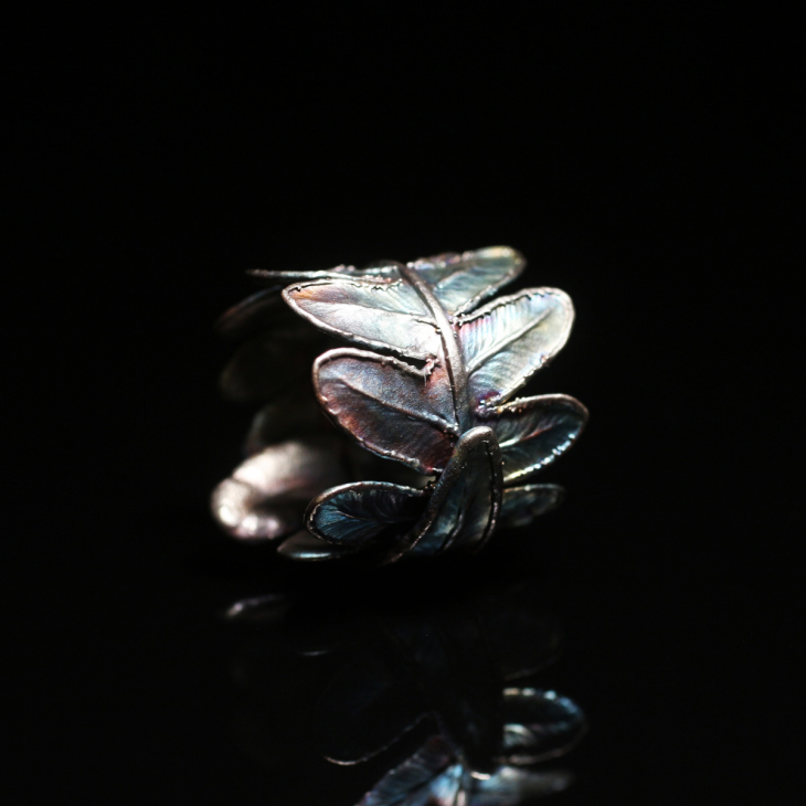 Кольцо Fern Flower в серебре, Папоротник, фото 4