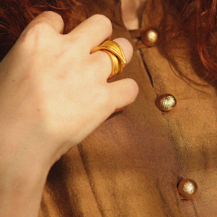 Кольцо в золоте Poison, Олеандр, фото 2