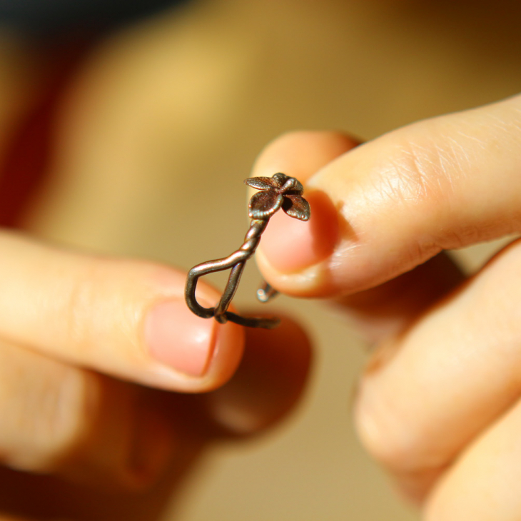 Ring in silver, Hydrangea , фото 3