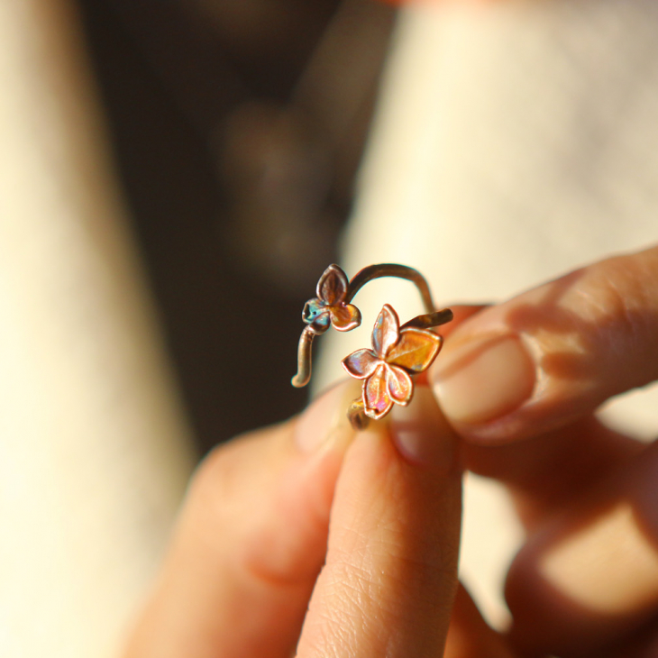 Ring in silver, Hydrangea , фото 3