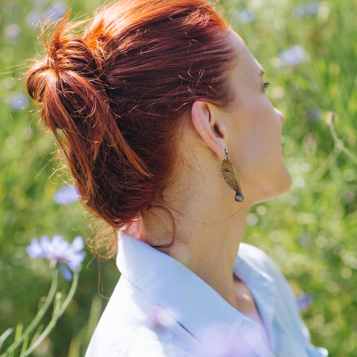 Серьги в серебре Wings of Desire, Клен, фото 2