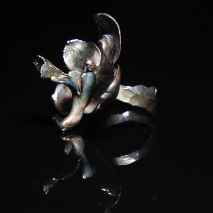 Кольцо в серебре Fleur de Magique, Орхидея, фото 2