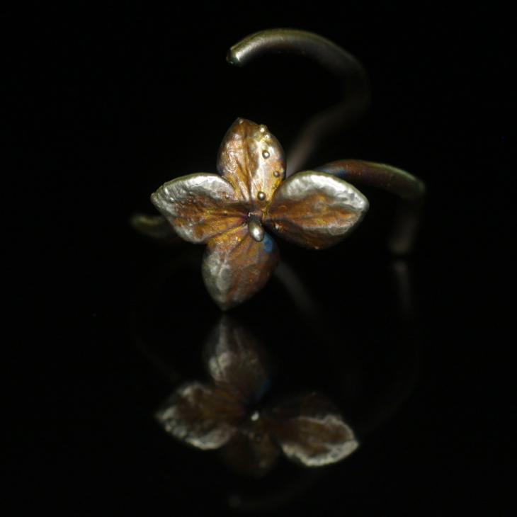 Rings in silver, Hydrangea , фото 3