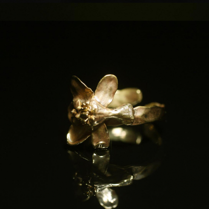Кольцо в золоте Fleur de Magique, Орхидея, фото 4
