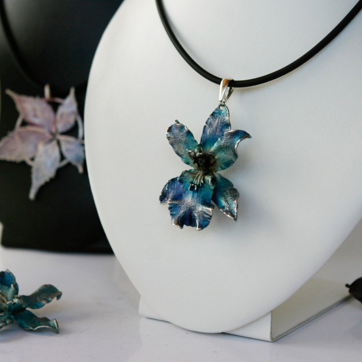 Кулон в серебре Fleur de Magique, Орхидея, фото 2