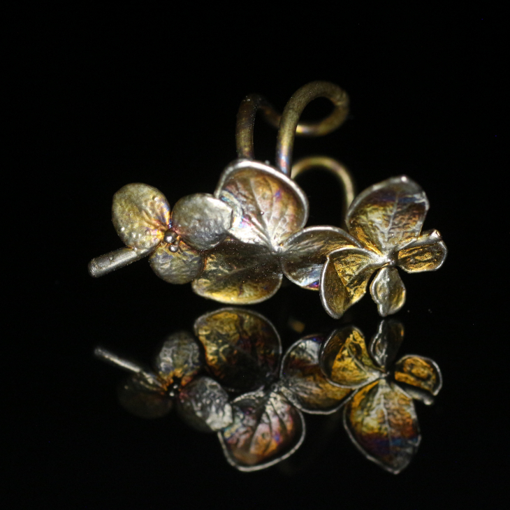 Cuff in silver, Hydrangea, фото 3