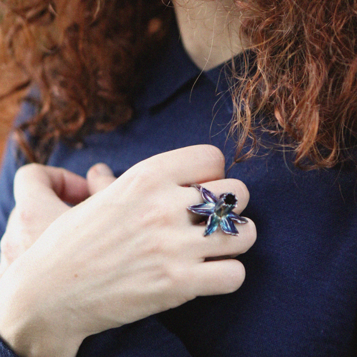 Кольцо в серебре Fleur de Magique, Нарцисс, фото 6