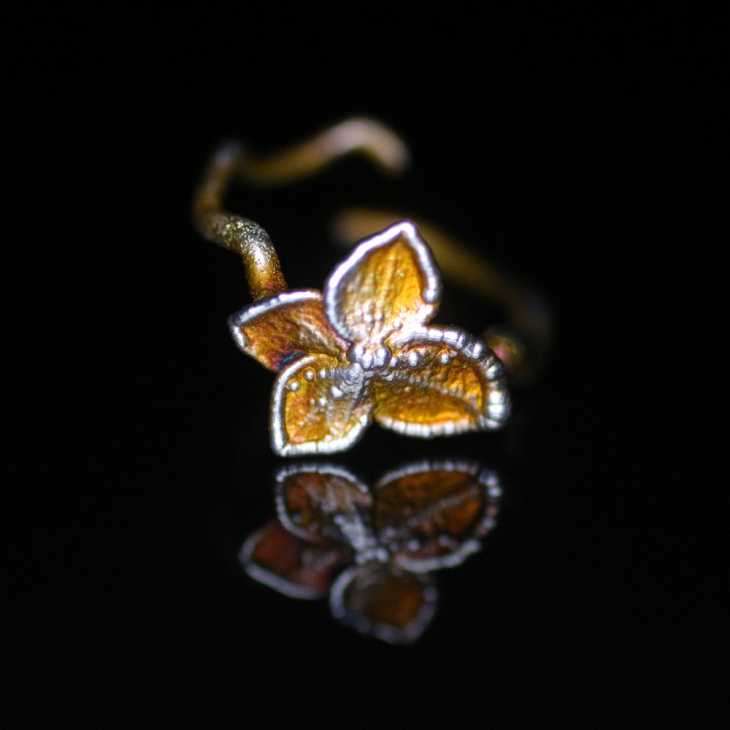 Ring in silver, Hydrangea , фото 4