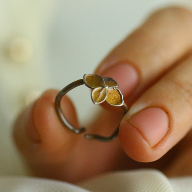 Ring in silver, Hydrangea , фото 3