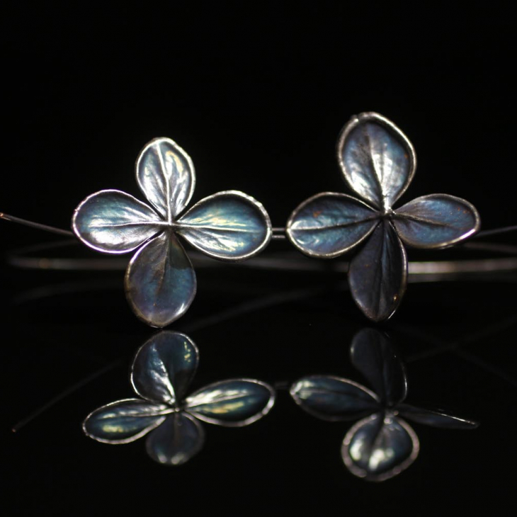 Серьги в серебре Fleur de Magique, Гортензия, фото 1