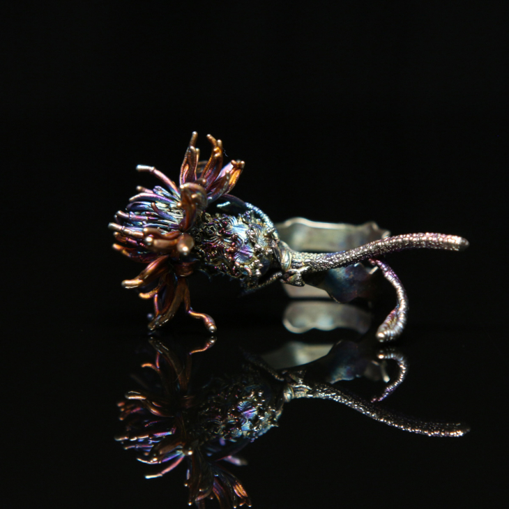 Кольцо в серебре Fleur de Magique, Василек, фото 2