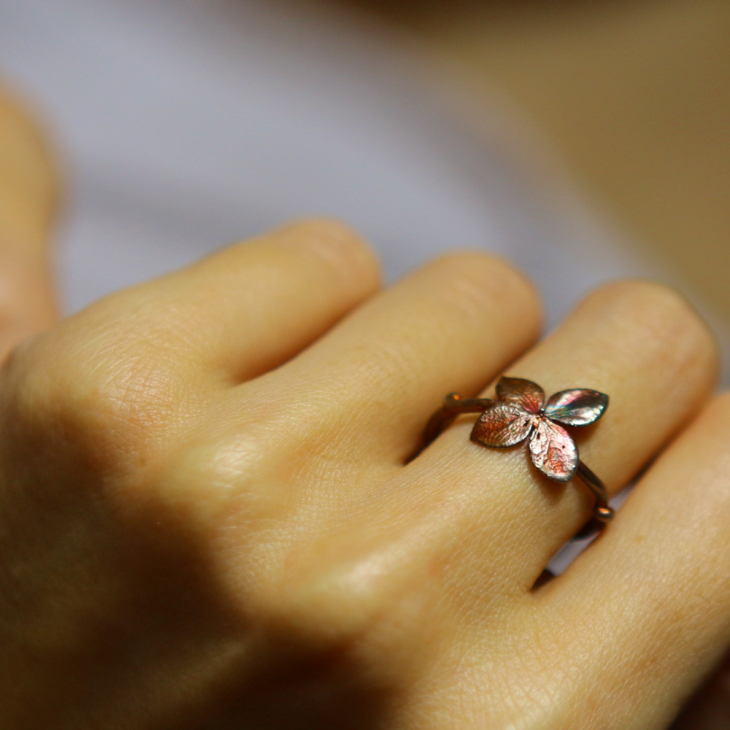Ring in silver, Hydrangea , фото 2