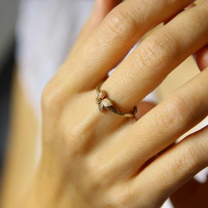 Ring in silver, Hydrangea , фото 2