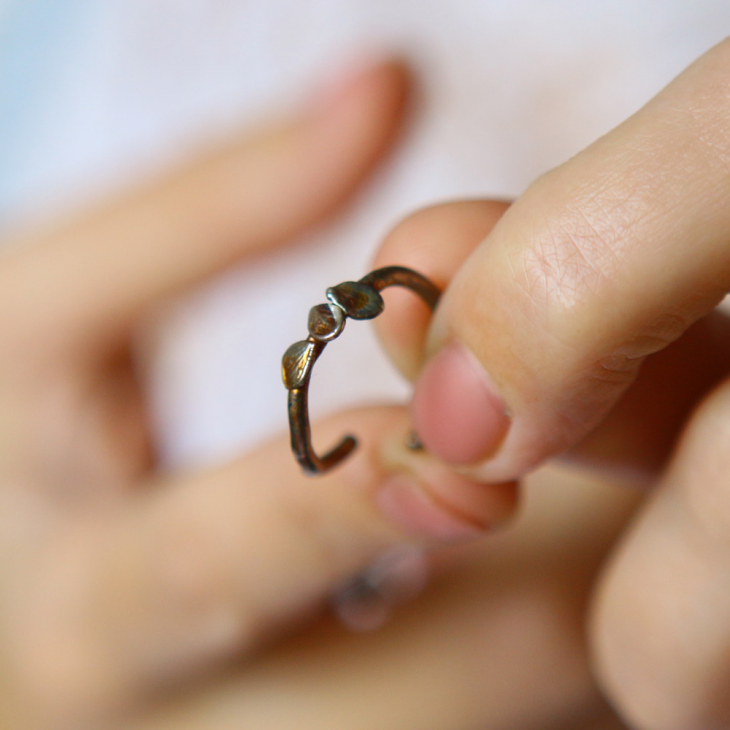 Ring in silver, Hydrangea , фото 2