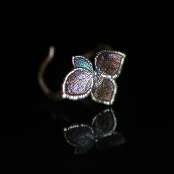 Ring in silver, Hydrangea , фото 4