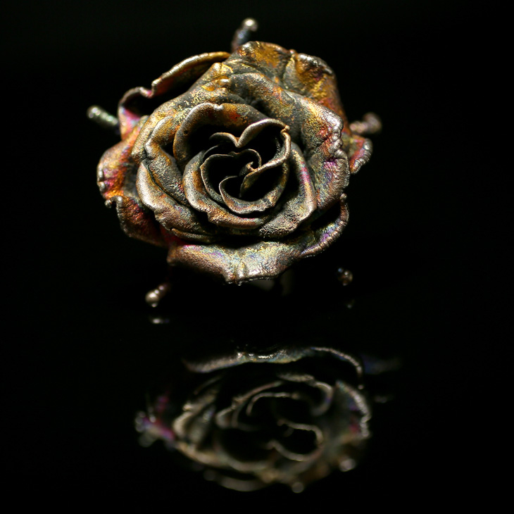 Кольцо в серебре Fleur de Magique, Роза, фото 2