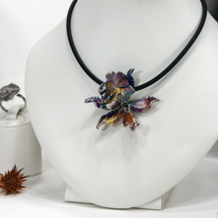 Кулон в серебре Fleur de Magique, Орхидея, фото 2