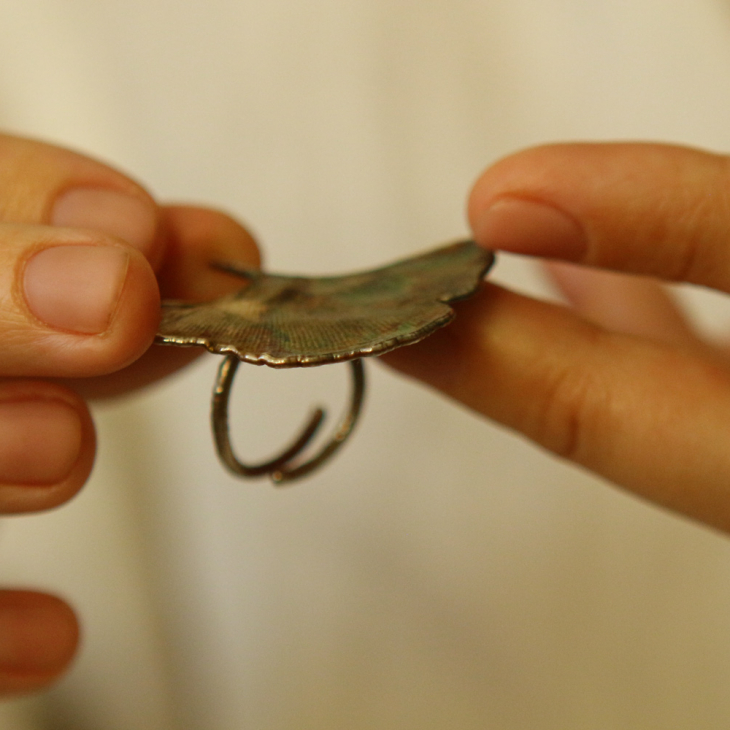 Ring in silver,Ginkgo, фото 2