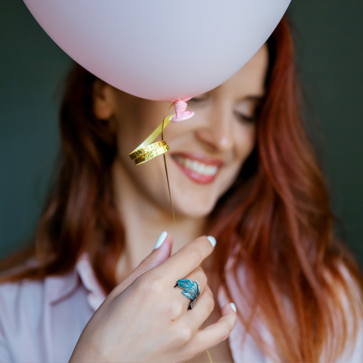 Кольцо в серебре Love Alchemy, Дуб, фото 4