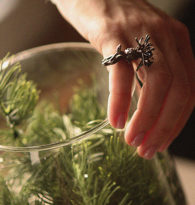 Кольцо в серебре Fleur de Magique, Василек, фото 2