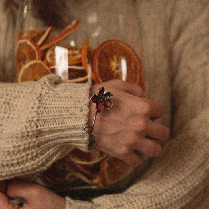 Браслет в серебре Fleur de Magique, Айва Японская, фото 2