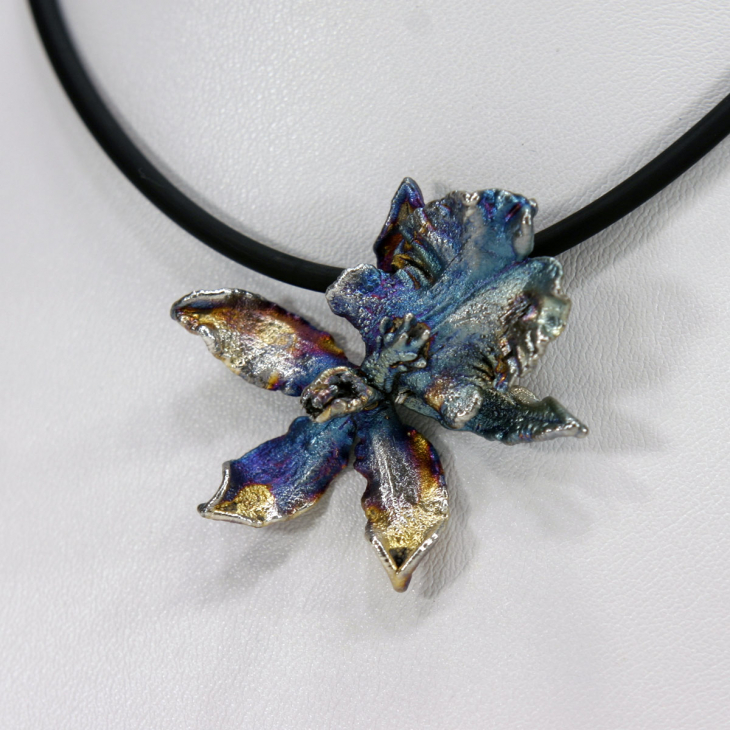 Кулон в серебре Fleur de Magique, Орхидея, фото 3